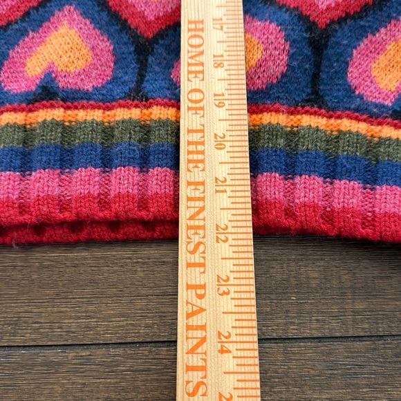 Farm Rio Colorful Heart Pattern Sweater Size Large - Picture 5 of 11